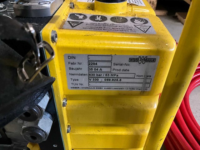 Weber hydraulik v 330 hydraulisch hogedruk aggregaat - afbeelding 4 van  5