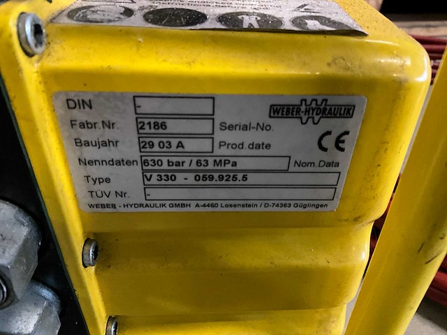 Weber hydraulik v 330 hydraulisch hogedruk aggregaat - afbeelding 4 van  5