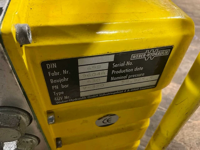 Weber hydraulik v-330 hydraulische hogedrukunit - afbeelding 6 van  6