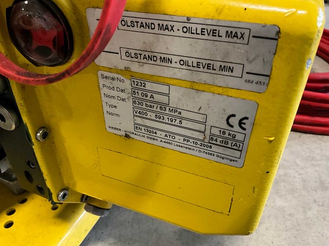Weber hydraulik v 400 hydraulisch hogedruk aggregaat - afbeelding 4 van  5