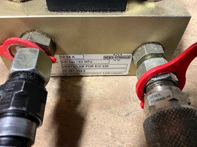 Weber hydraulik verteiler fur e/v 330 hydraulisch verdeelblok - afbeelding 4 van  4