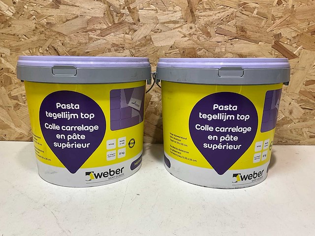 Weber pasta tegellijm 8 kg (2x) - afbeelding 1 van  3