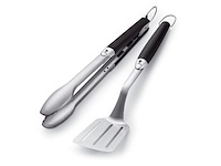 Weber premium barbecue-kookgerei roestvrij staal 2 stuks zwart - afbeelding 1 van  3