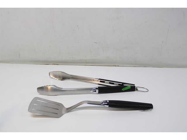 Weber premium barbecue-kookgerei roestvrij staal 2 stuks zwart - afbeelding 2 van  3