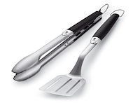 Weber premium barbecuekookgerei roestvrij staal 2 stuks zwart - afbeelding 1 van  1