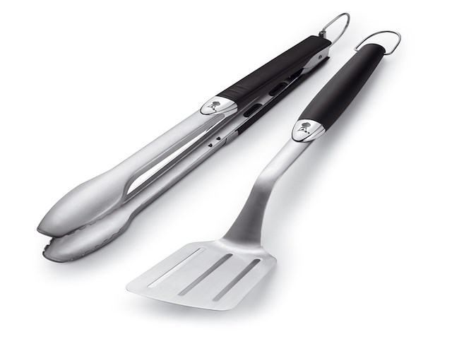 Weber premium barbecuekookgerei roestvrij staal 2 stuks zwart - afbeelding 1 van  1