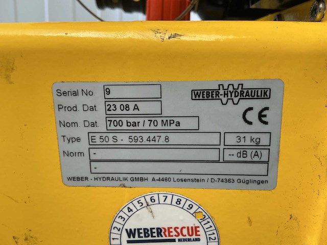 Weber rescue persmachine/redgereedschap brandweermateriaal - afbeelding 4 van  13
