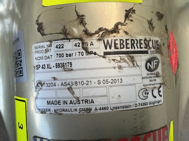 Weber rescue persmachine/redgereedschap brandweermateriaal - afbeelding 5 van  13