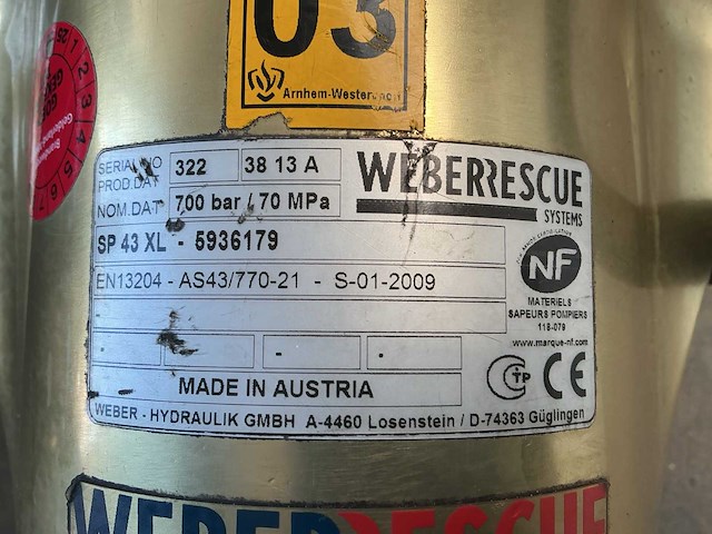 Weber rescue v-ecosilent persmachine/redgereedschap brandweermateriaal - afbeelding 5 van  16
