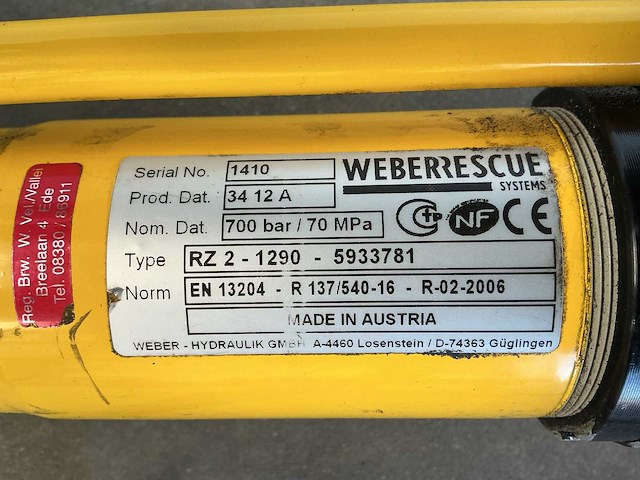 Weber rescue v-ecosilent persmachine/redgereedschap brandweermateriaal - afbeelding 9 van  17