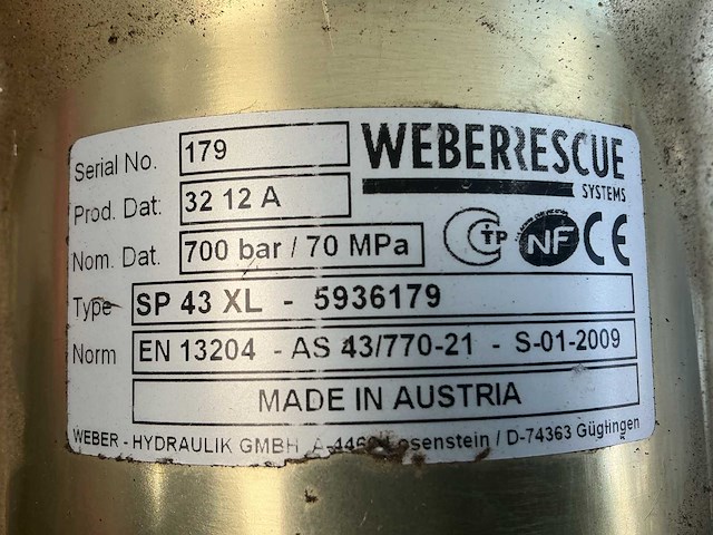 Weber rescue v-ecosilent persmachine/redgereedschap brandweermateriaal - afbeelding 7 van  21