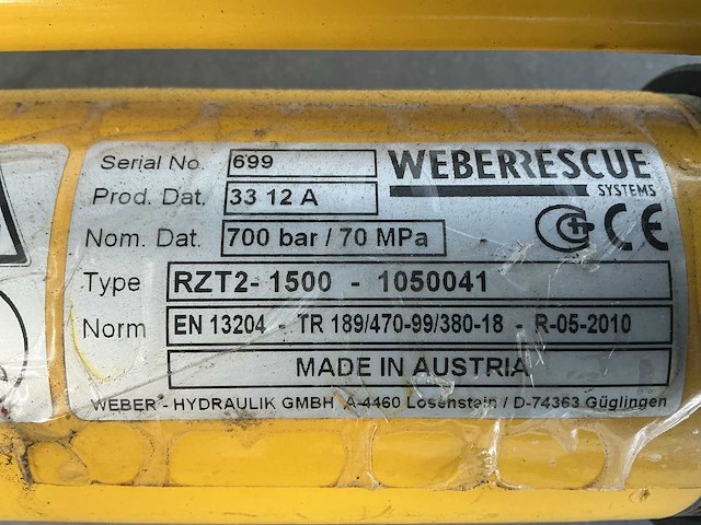 Weber rescue v-ecosilent persmachine/redgereedschap brandweermateriaal - afbeelding 14 van  21