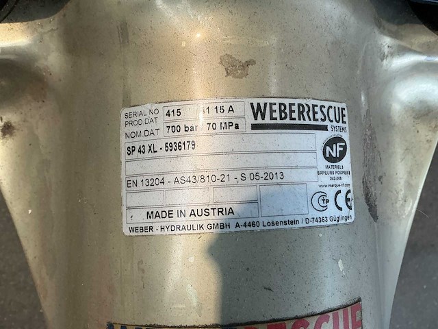 Weber rescue v-ecosilent persmachine/redgereedschap brandweermateriaal - afbeelding 3 van  20