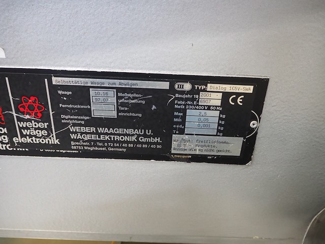 Weber waagenau u. wägeelktronik gmbh - afbeelding 8 van  16