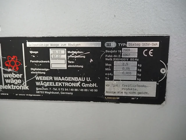 Weber waagenau u. wägeelktronik gmbh - afbeelding 8 van  16