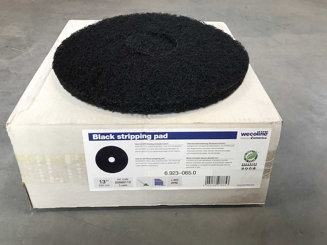 Wecoline black striping pad 13 inch (5x) - afbeelding 2 van  4