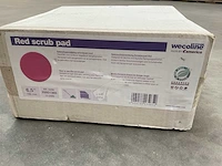 Wecoline red 6.5” / 165mm doos á 10 stuks schrobpads (13x) - afbeelding 3 van  3