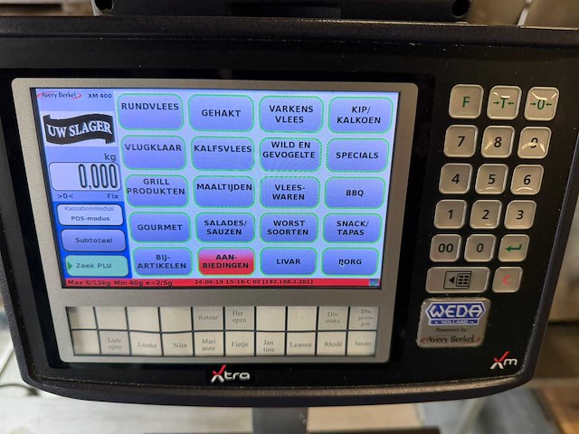 Weda - 2x xm kassa weegschaal - weegschaal - afbeelding 2 van  3