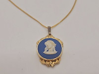Wedgwood engelse pendant op collier - afbeelding 3 van  6