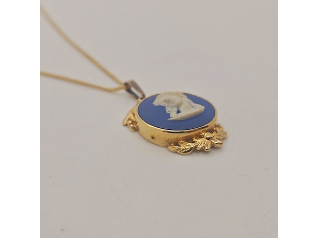 Wedgwood engelse pendant op collier - afbeelding 4 van  6