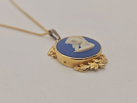 Wedgwood engelse pendant op collier - afbeelding 4 van  6