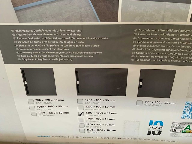 Wedi fundo riolito neo douche vloerelement (2x) - afbeelding 3 van  3