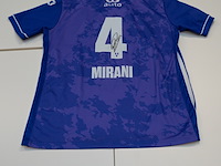 Wedstijd gedragen damon mirani shirt - heracles almelo stanno, paars/goud, gesigneerd, m - afbeelding 1 van  2
