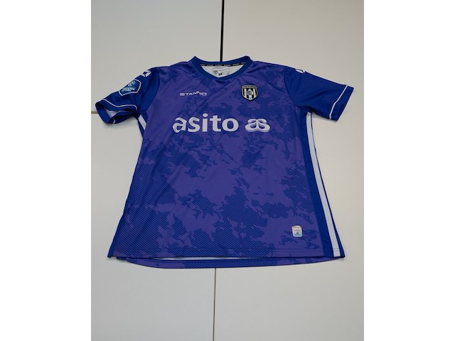 Wedstijd gedragen damon mirani shirt - heracles almelo stanno, paars/goud, gesigneerd, m - afbeelding 2 van  2