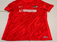 Wedstijd gedragen hobie verhulst shirt - az alkmaar nike, rood, gesigneerd, s - afbeelding 2 van  2