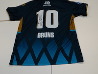 Wedstijd gedragen thomas bruns shirt - heracles almelo stanno, blauw, gesigneerd, l - afbeelding 1 van  2