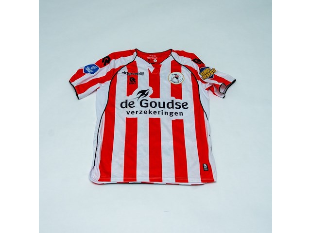 Wedstrijd gedragen bruno martins indi shirt - sparta rotterdam robey, rood/wit, gesigneerd, m - afbeelding 2 van  2