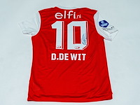 Wedstrijd gedragen dani de wit shirt - az alkmaar nike, rood/wit, gesigneerd, l - afbeelding 1 van  2