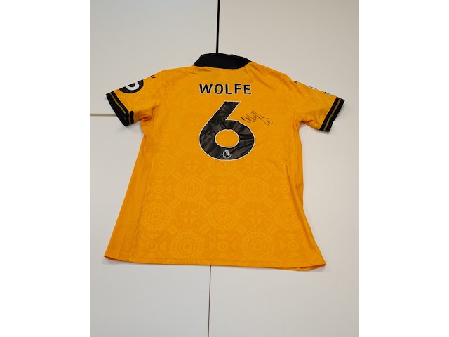 Wedstrijd gedragen david møller wolfe shirt – wolverhampton wanderers sudu, geel, gesigneerd, l - afbeelding 1 van  2