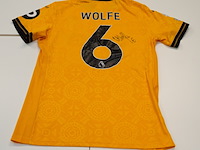 Wedstrijd gedragen david møller wolfe shirt – wolverhampton wanderers sudu, geel, gesigneerd, l - afbeelding 1 van  2