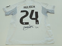 Wedstrijd gedragen dean huijsen shirt - real madrid adidas, wit, gesigneerd, l - afbeelding 1 van  2