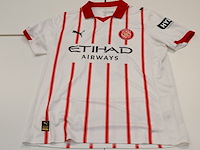 Wedstrijd gedragen donny van de beek shirt - girona puma, wit/rood, gesigneerd, xl - afbeelding 2 van  2