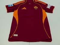 Wedstrijd gedragen donyell malen shirt - as roma adidas, bordeaux/oranje, gesigneerd, m - afbeelding 2 van  2