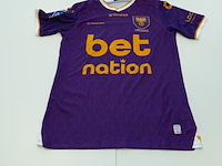 Wedstrijd gedragen evert linthorst shirt - go ahead eagles stanno, paars/goud, gesigneerd, l - afbeelding 1 van  2