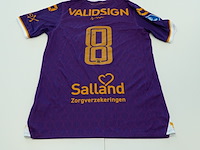 Wedstrijd gedragen evert linthorst shirt - go ahead eagles stanno, paars/goud, gesigneerd, l - afbeelding 2 van  2