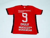 Wedstrijd gedragen ferdy druijff shirt - almere city craft, rood, gesigneerd, m