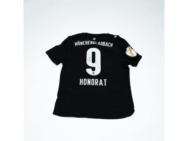Wedstrijd gedragen franck honorat shirt - borussia mönchengladbach puma, zwart, gesigneerd, m - afbeelding 1 van  2