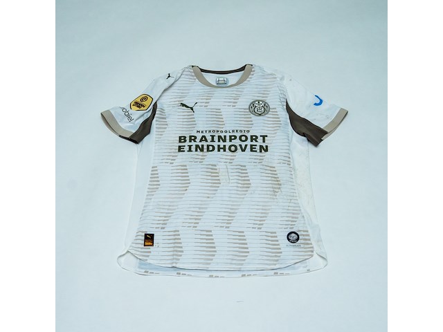 Wedstrijd gedragen guus til shirt - psv puma, wit, gesigneerd, l - afbeelding 2 van  2