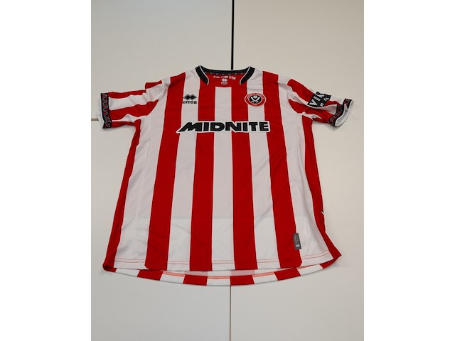 Wedstrijd gedragen jaïro riedewald shirt - sheffield united errea, rood/wit, gesigneerd, xl - afbeelding 2 van  2