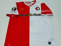 Wedstrijd gedragen jakob moder shirt - feyenoord castore, rood/wit, gesigneerd, l - afbeelding 2 van  2