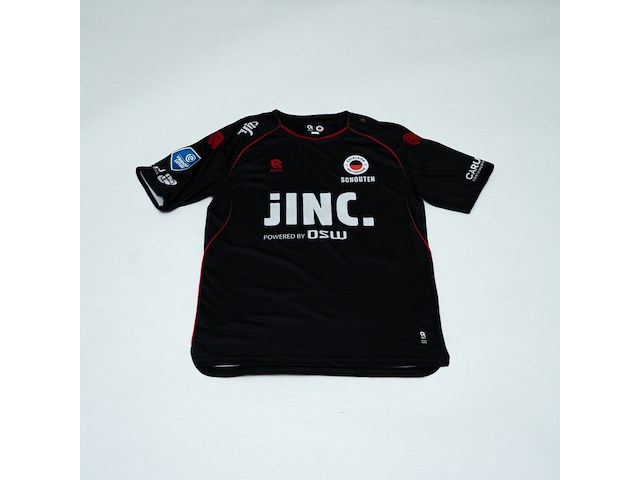Wedstrijd gedragen lewis schouten shirt - excelsior rotterdam robey, zwart, gesigneerd, l - afbeelding 1 van  2