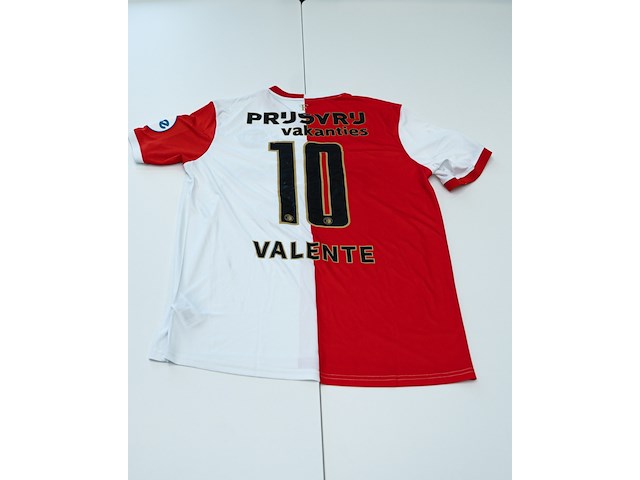 Wedstrijd gedragen luciano valente-feyenoord, gastore, rood/wit, gesigneerd, l - afbeelding 2 van  2