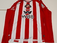 Wedstrijd gedragen lutsharel geertruida shirt - sunderland hummel, rood/wit, gesigneerd, l - afbeelding 1 van  2