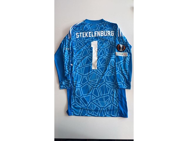 Wedstrijd gedragen maarten stekelenburg shirt - ajax, blauw, gesigneerd, l - afbeelding 1 van  2