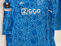 Wedstrijd gedragen maarten stekelenburg shirt - ajax, blauw, gesigneerd, l - afbeelding 2 van  2