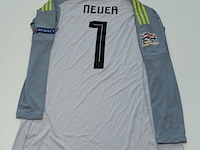 Wedstrijd gedragen manuel neuer shirt - duitsland adidas, geel/grijs, l - afbeelding 1 van  2